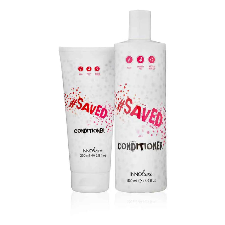 Featuring INNOluxe #SAVED Conditioner in 200ml and 500ml sizes. Nourishes, protects color, and adds shine for soft, hydrated, and vibrant hair. Available at The DO Salon in St Kilda, Melbourne.