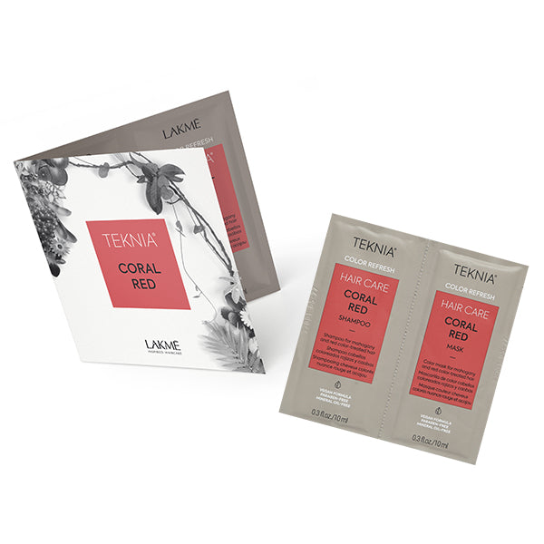 TEKNIA SACHET DUO | Coral Red | Colour refreshing Shampoo & Treatment