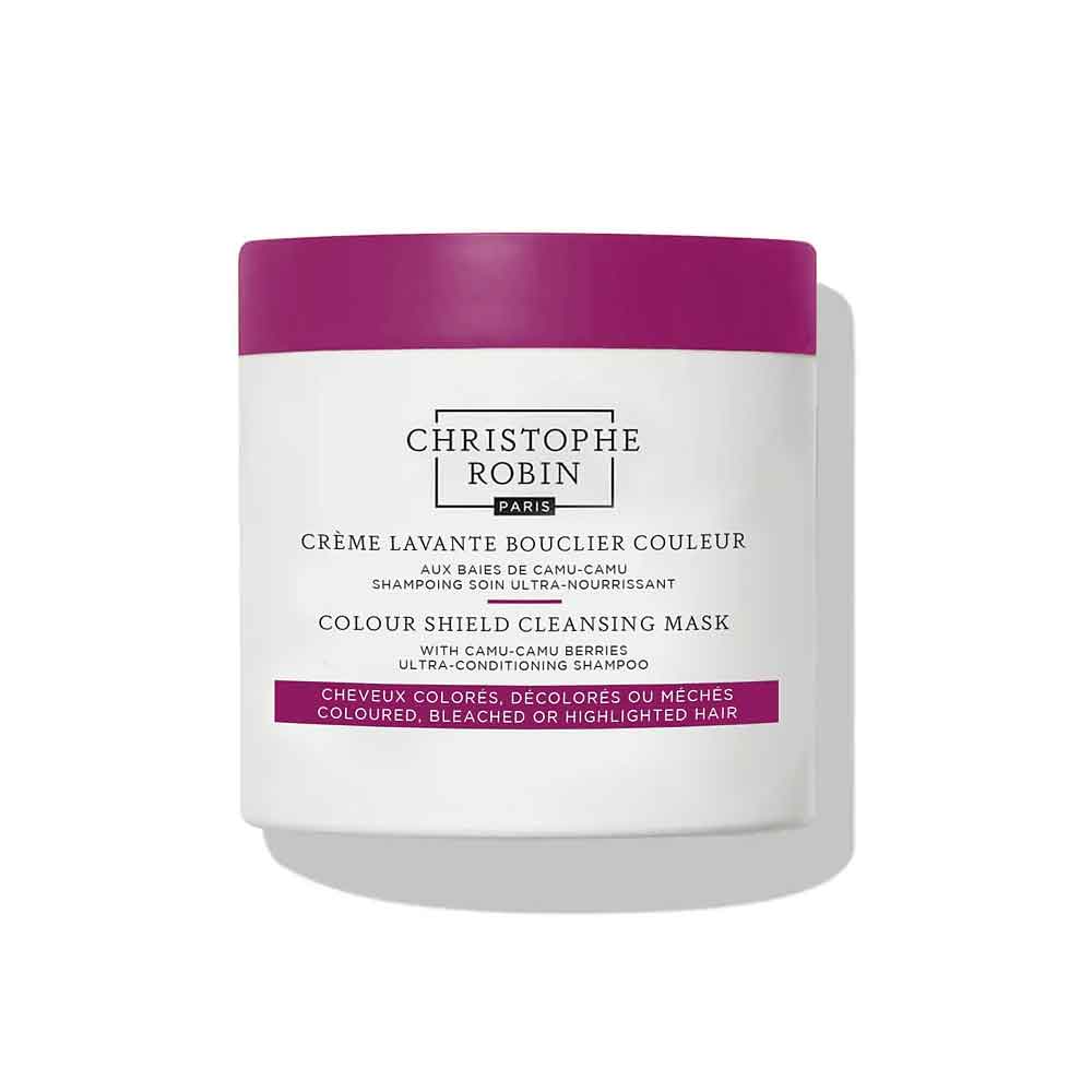 Protect and preserve coloured, bleached or highlighted hair with Christophe Robin Colour Shield Cleansing Mask with Camu-Camu Berries, available at The DO Salon. The nourishing formula gently cleanses and strengthens while locking in colour for vibrant, glossy results. Melbourne's best hair colour transformation salon.