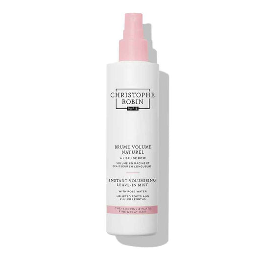 Buy Christophe Robin volumising leave-in mist at The DO Salon for instant volume and thicker-looking hair. Lightweight mist infused with rose blend and baobab leaf extract to make hair more manageable. Oligoelements from seawater, enhances texture and provides all-day volume, leaving roots lifted and lengths denser. 