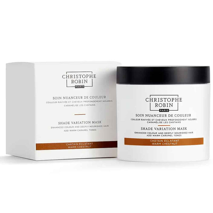 Transform your dull brunette or chestnut coloured hair with Christophe Robin's Shade Variation Mask in Warm Chestnut, available at The DO Salon. Enriched with nourishing ingredients, this weekly treatment enhances caramel tones and leaves hair lustrous and soft. Best Colour Stylists Melbourne, St Kilda. Book Now. 