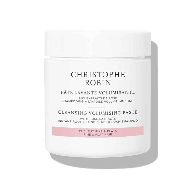 Buy Christophe Robin hair care at The DO Salon. The cleansing volumising paste for instant volume on fine, flat or thin hair. The Moroccan Rhassoul clay and sugar crystals exfoliate and invigorate the scalp, French rose extract and baobab leaf extract leaves hair cleansed and manageable. Transform your hair today. 