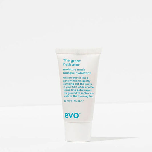 Indulge your hair in a spa-like experience with EVO's The Great Hydrator. Prevents moisture loss, reduces frizz, and provides humidity control. Elevate your hair hydration game with The Great Hydrator, exclusively designed for dry, colour-treated hair. Buy all your EVO haircare products from The DO Salon online today. 