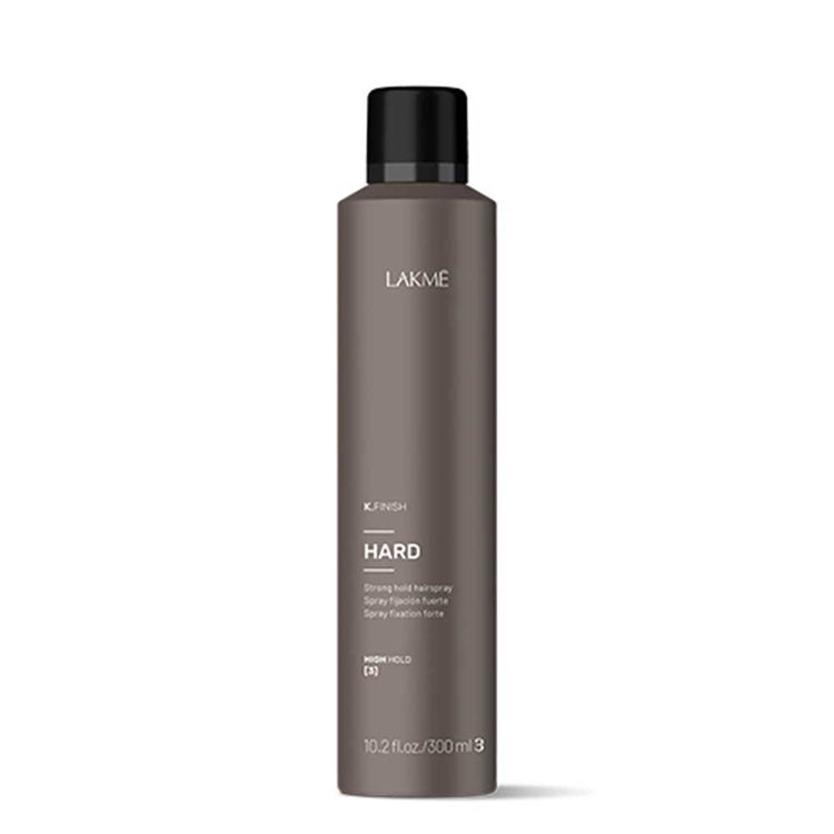 Achieve ultra-strong, long-lasting hold with Lakme Finish HARD, a quick-drying hairspray that brushes out easily without residue. Enjoy natural shine and protection against pollution and UV rays. Available exclusively at professional hair salons including The DO Salon. Lock in your style with every use.