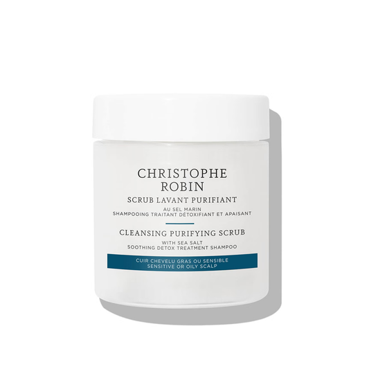 Revitalise your hair with the Cleansing Purifying Scrub with Sea Salt 75ml. Perfect for detox or post-colouring, it invigorates hair and scalps, leaving them rebalanced and purified. Suitable for sensitive or oily scalps. Shop travel size Christophe Robin range now at The DO Salon online or in-salon Melbourne Australia