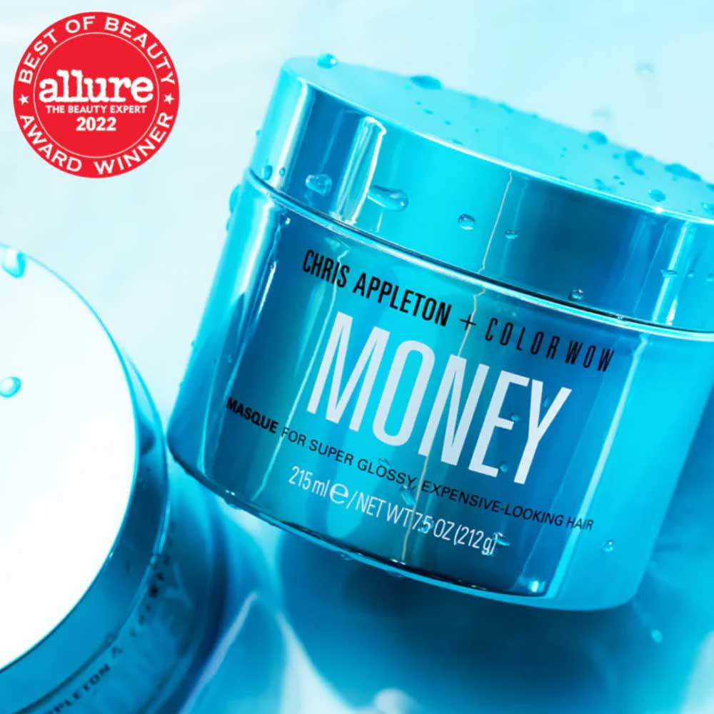 Deeply hydrate and strengthen hair with Color Wow Money Masque 215ml. Lightweight, non-greasy formula restores moisture and elasticity for silky, healthy hair. Available at The DO Salon, St Kilda—shop now! 2022 best of beauty award winner