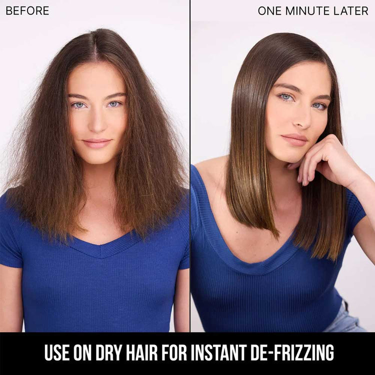 Tame frizz and smooth flyaways instantly with Color Wow One Minute Transformation 120ml or 30ml. Hydrating, non-greasy styling cream for sleek, polished hair in 60 seconds. Available at The DO Salon, St Kilda—shop now! Before and After