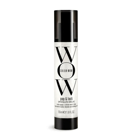 Discover ColorWow Pop & Lock High Gloss Serum at The D) Salon. This versatile smoothing serum eliminates frizz while adding brilliant shine to your hair. Acting as both a styling product and treatment, it hydrates, protects, and restores hair's natural shine and elasticity. Perfect for coarse and dry hair types. 