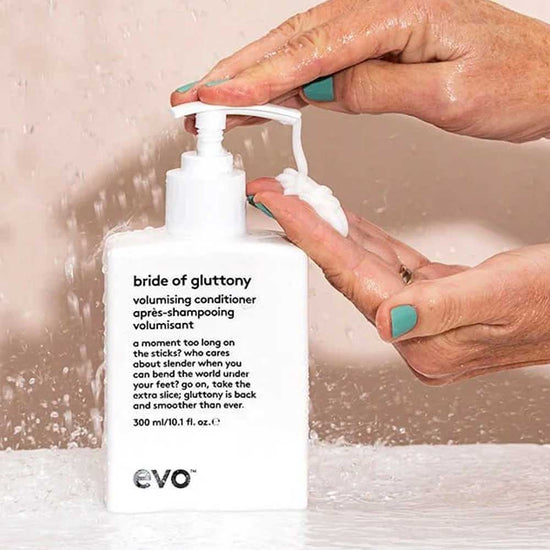 Evo Bride of Gluttony Volumising Conditioner 300ml – a lightweight, thickening conditioner for fine, flat hair. Hydrates, strengthens, and boosts volume & fullness without weighing hair down. Vegan & cruelty-free. Shop at The DO Salon! Lifestyle