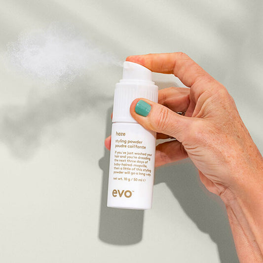 Elevate your hair with evo haze styling powder, a lightweight pump mist for fine or limp hair. Instantly add volume and texture with a matte finish. Vegan, cruelty-free, and free from sulphates and parabens. Reactivate throughout the day for lasting style. Buy from The DO Salon for effortless, salon-quality results. 2