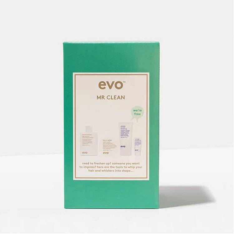 Upgrade his grooming game with the EVO Mr Clean Box Set for men. Includes Normal Persons Shampoo, Box O' Bollox Paste, and FREE Face Balm & Body Wash. Perfect gift for men. Available at The DO Salon in St Kilda, Melbourne. Shop now! 2