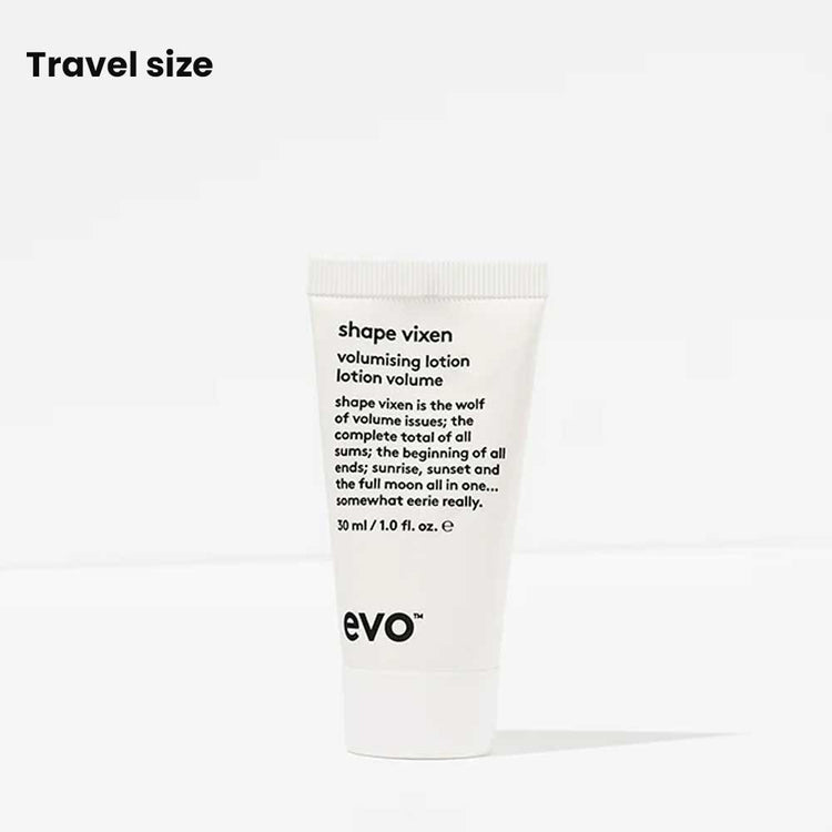 EVO travel FREE Shape Vixen Volumising Lotion (30ml): Adds body, volume, and long-lasting shape to your hair, so you’re always ready for a fabulous finish.