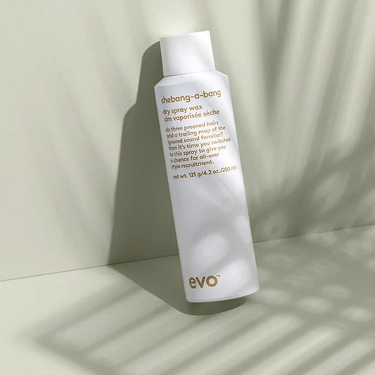Experience natural allure with Evo Shebang-a-Bang Dry Spray Wax. Offers low-hold, reworkable styling for tousled, touchable perfection. Provides texture, separation, and a flexible, satin finish. Elevate your styling game with this versatile, easy-to-use spray wax. Shop now for effortlessly chic hair! 2