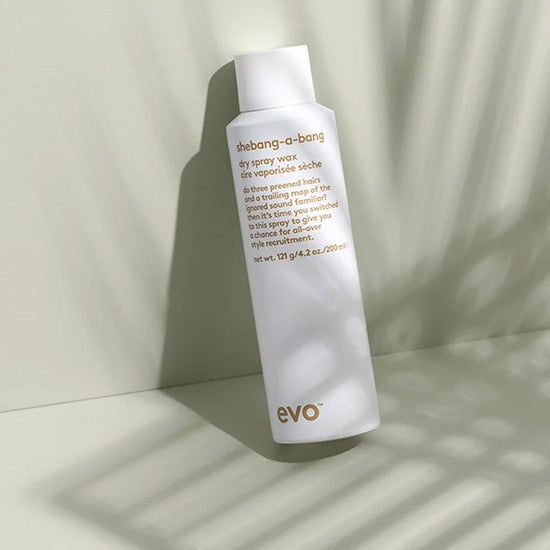 Experience natural allure with Evo Shebang-a-Bang Dry Spray Wax. Offers low-hold, reworkable styling for tousled, touchable perfection. Provides texture, separation, and a flexible, satin finish. Elevate your styling game with this versatile, easy-to-use spray wax. Shop now for effortlessly chic hair! 2