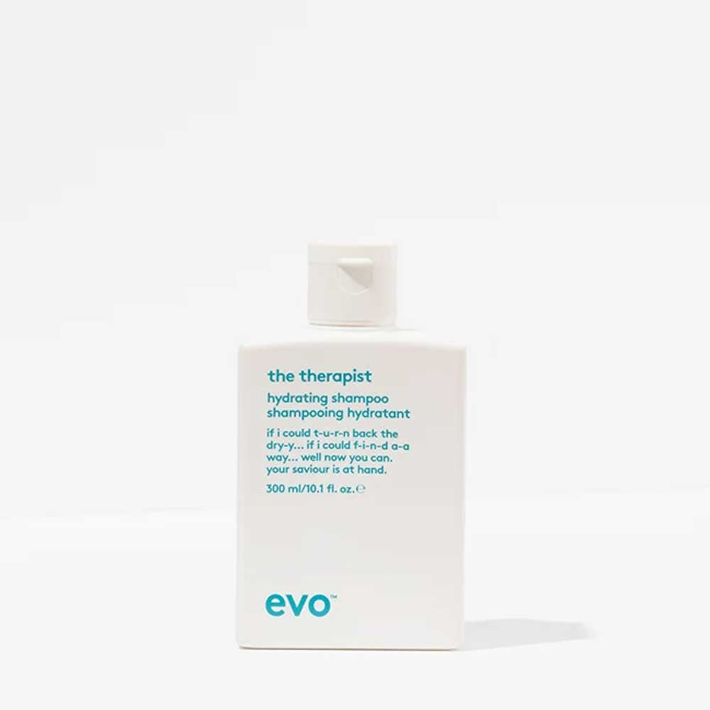 EVO The Therapist Hydrating Shampoo (300ml): Gently cleanses while delivering intense hydration, strengthening dry, brittle hair and improving manageability.