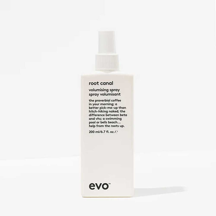 Boost fine, limp hair with the EVO Unchartered Territory Box Set. Includes Gluttony Shampoo, Bride of Gluttony Conditioner, and FREE Root Canal Volumising Spray. Perfect for colour-treated hair. Available at The DO Salon in St Kilda, Melbourne. Shop now! root canal volumising spray