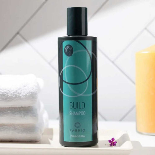 Shop Fabriq Build Shampoo 250ml at The DO Salon. Strengthen and volumise your hair with this nourishing shampoo. Perfect for daily use to achieve thicker, fuller locks. Buy now! Finalist Hair Awards 2024 in-situ