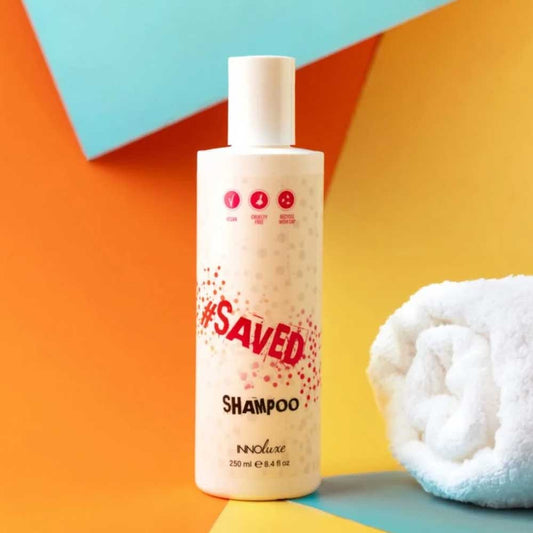 Cleanse and care for color-treated hair with INNOluxe #SAVED Shampoo. Sulfate-free formula for soft, hydrated, and vibrant locks. Shop now at The DO Salon!