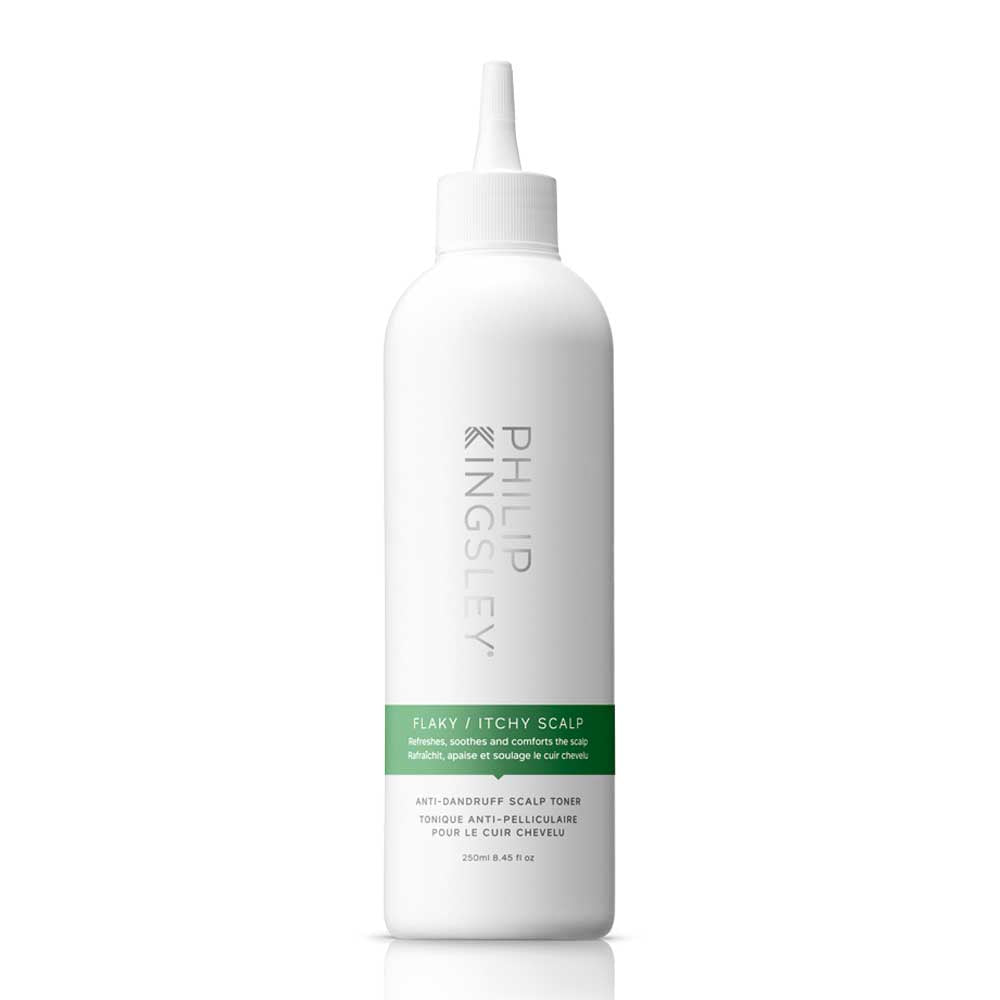 Soothe your scalp instantly with Philip Kingsley Flaky Itchy Scalp Toner 250ml. This leave-in formula reduces dandruff and itchiness and promotes scalp health. Available at The DO Salon - hairstylists who care about you and your hair's well-being. Melbourne, Australia