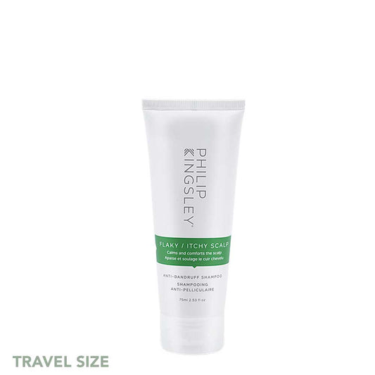 Travel with ease using Philip Kingsley Flaky Itchy Shampoo 75ml. It relieves scalp itchiness and flakiness (dandruff) anywhere. It is convenient and effective—the DO Salon - your haircare and well-being specialists. Melbourne Australia