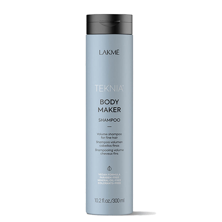 TEKNIA Body Maker by Lakmé takes care of fine hair by creating a feeling of thickness, volume and natural shine. This range reconstructs fragile hair so it is recharged and more resistant to breakage. Revitalise and breathe life into hair with this volumising solution.Buy today from The DO Salon St Kilda