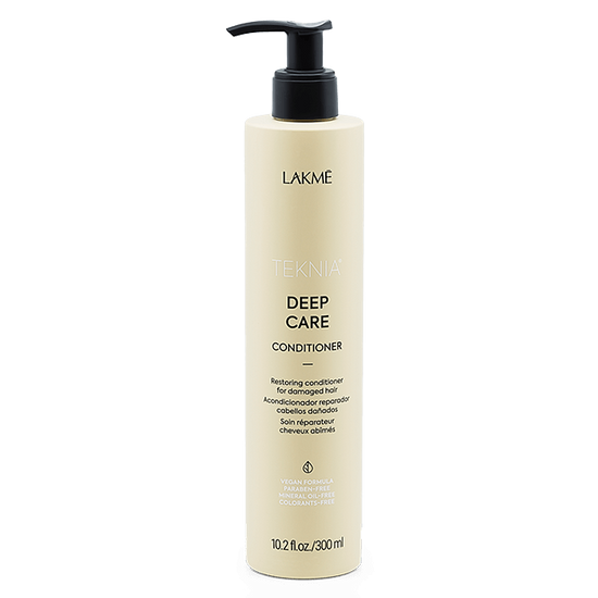 A restorative conditioner for damaged hair that increases elasicity and shine while improving manageability. Repair and rebuild the hair fibre while adding strength and resistance with TEKNIA Deep Care by Lakmé. Purchase from hairdressers that care about your hair and scalp, the DO Salon