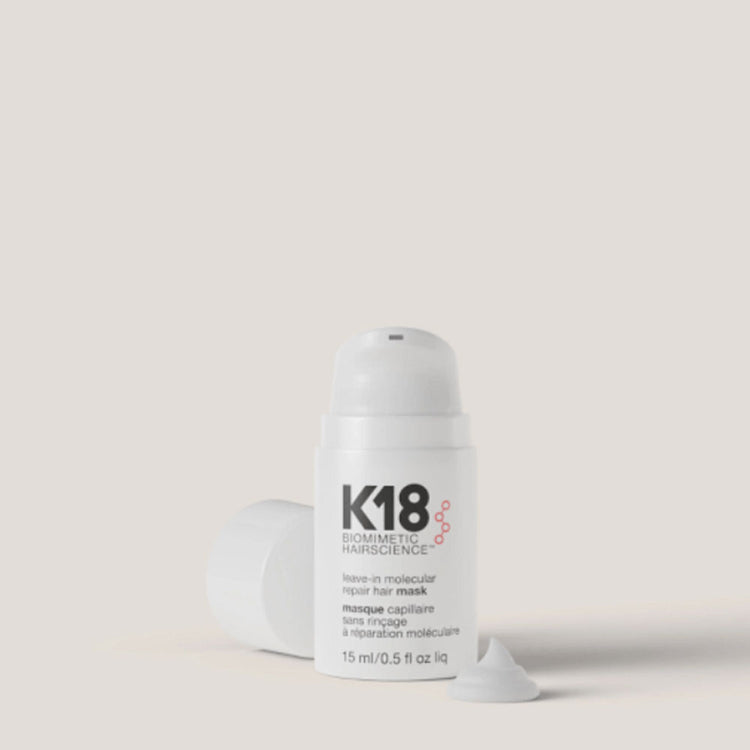 K18 leave-in hair treatment helps reverse chemical and physical damage to hair. No-rinse hair treatment, made with patented bioactive peptide, promises to reverse damage caused by colouring, heat and styling. Buy today from The DO Salon, Melbourne's premiere salon. 15ml texture