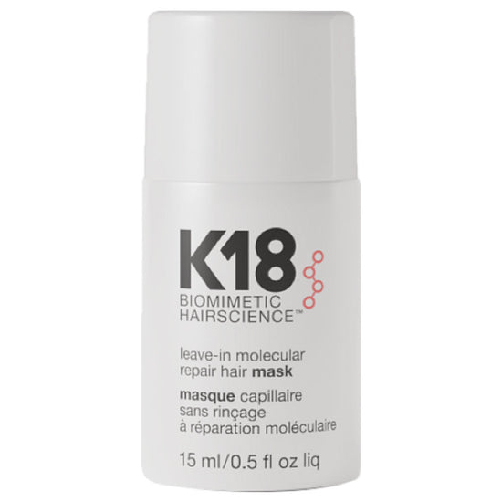K18 leave-in hair treatment helps reverse chemical and physical damage to hair. No-rinse hair treatment, made with patented bioactive peptide, promises to reverse damage caused by colouring, heat and styling. Buy today from The DO Salon, Melbourne's premiere salon. 15ml bottle