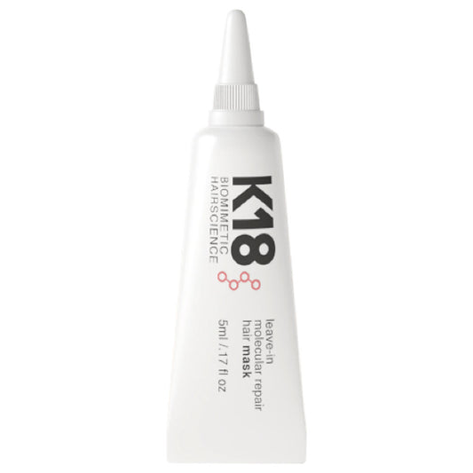 K18 leave-in hair treatment helps reverse chemical and physical damage to hair. No-rinse hair treatment, made with patented bioactive peptide, promises to reverse damage caused by colouring, heat and styling. Buy today from The DO Salon, Melbourne's premiere salon. 5ml x 3 Travel Pack
